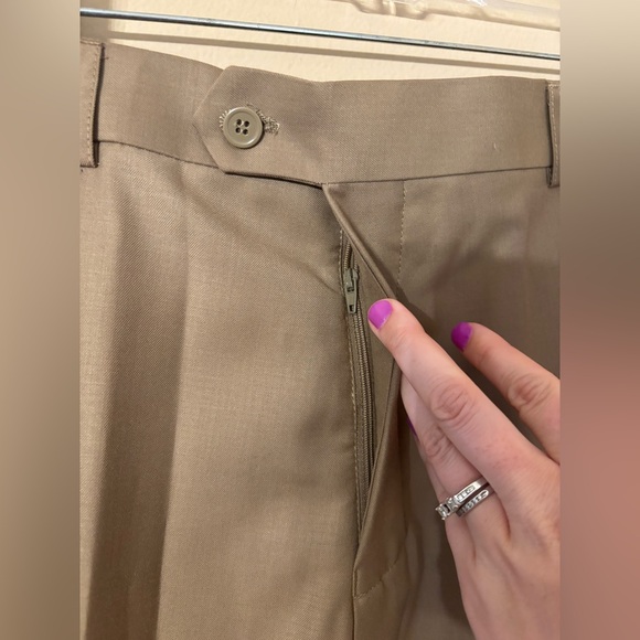NWT men’s Vinci Philosophy dress pants 40x32 KHAKI ON-900 - Picture 6 of 13